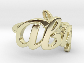 Abigail Name Ring in 14k Gold Plated Brass