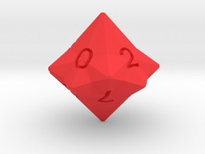 Star Cut D10 (ones) in Red Smooth Versatile Plastic: Small