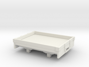 O9/0n18 1 plank wagon (Kadee) in White Natural Versatile Plastic