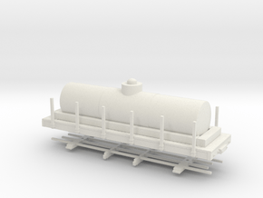 HOn30 24 ft tank car  4'8" diameter  in White Natural Versatile Plastic