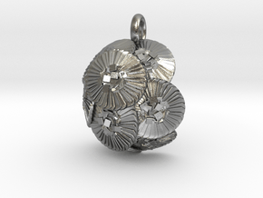 Coccolithus Pendant - Science Jewelry in Natural Silver