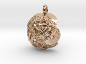Coccolithus Pendant - Science Jewelry in 14k Rose Gold Plated Brass
