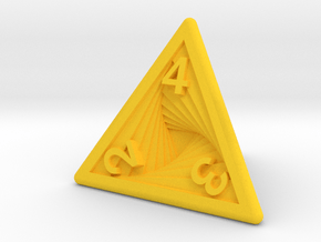 Recursion D4 in Yellow Smooth Versatile Plastic: Small