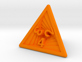 Recursion D4 (bottom edge) in Orange Smooth Versatile Plastic: Small