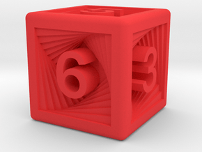 Recursion D6 in Red Smooth Versatile Plastic: Small