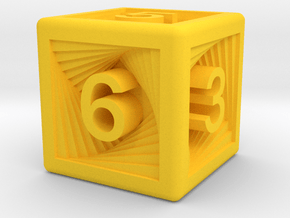 Recursion D6 in Yellow Smooth Versatile Plastic: Small