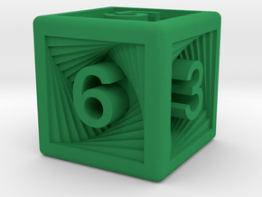 Recursion D6 in Green Smooth Versatile Plastic: Small