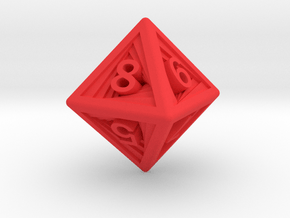 Recursion D8 in Red Smooth Versatile Plastic: Small