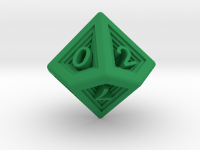 Recursion D10 (ones) in Green Smooth Versatile Plastic: Small