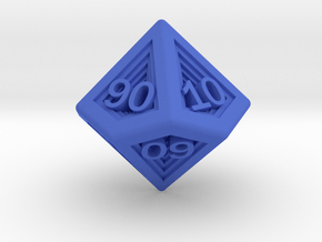 Recursion D10 (tens) in Blue Smooth Versatile Plastic: Small