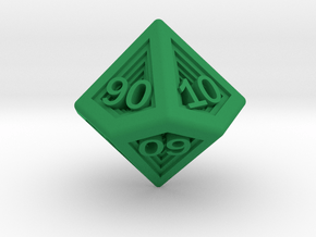 Recursion D10 (tens) in Green Smooth Versatile Plastic: Small