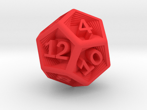 Recursion D12 in Red Smooth Versatile Plastic: Small