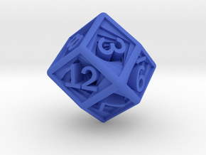 Recursion D12 (rhombic) in Blue Smooth Versatile Plastic: Small