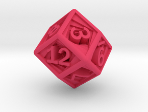 Recursion D12 (rhombic) in Pink Smooth Versatile Plastic: Small