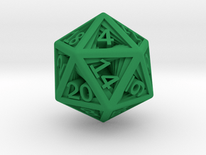 Recursion D20 in Green Smooth Versatile Plastic: Small