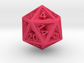 Recursion D20 in Pink Smooth Versatile Plastic: Small
