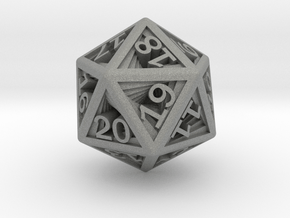 Recursion D20 (spindown) in Gray PA12: Small