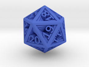 Recursion D20 (spindown) in Blue Smooth Versatile Plastic: Small