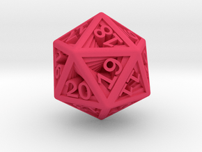 Recursion D20 (spindown) in Pink Smooth Versatile Plastic: Small