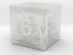 Recursion D6 in Clear Ultra Fine Detail Plastic: Small