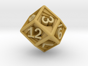 Recursion D12 (rhombic) in Tan Fine Detail Plastic: Small