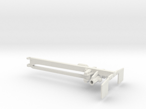 1/25th General Trailer Lowboy single axle booster in White Natural Versatile Plastic