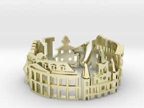 New Orleans Ring - Gift for Traveler in 14K Yellow Gold: 12 / 66.5