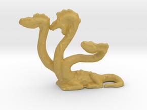 Lernaean Hydra 6mm fantasy monster miniature model in Tan Fine Detail Plastic