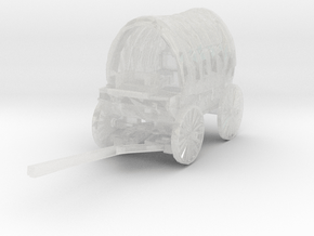 N Scale Covered Wagon in Clear Ultra Fine Detail Plastic