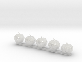 5 S Scale Pumpkins H in Clear Ultra Fine Detail Plastic