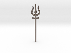 Shiva Trident Tuning Fork in Polished Bronzed-Silver Steel