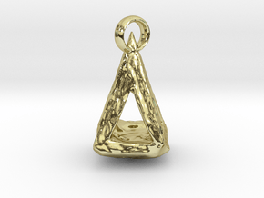 Triangle 909 in 18k Gold Plated Brass: Small