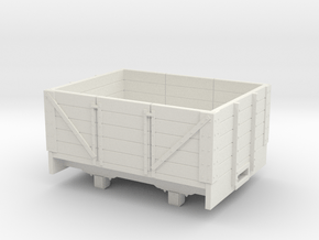 O9/On18 5 plank wagon (kadee)  in White Natural Versatile Plastic