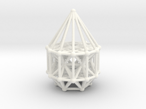Merkaba Matrix Stargate - Medium in White Processed Versatile Plastic