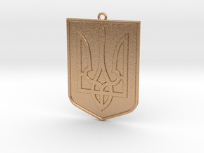 Ukraine Shield Medallion in Natural Bronze