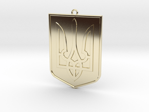 Ukraine Shield Medallion in 9K Yellow Gold 