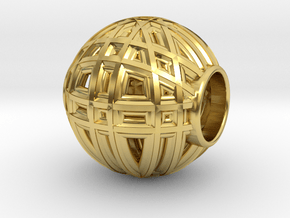 15-8-2-1 cast Bead in Polished Brass