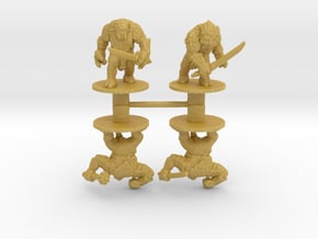 Troll Armored Chief 6mm miniature models fantasy in Tan Fine Detail Plastic