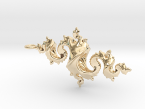 Dragon Pendant 6cm in 14K Yellow Gold