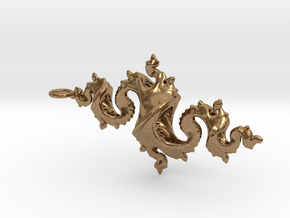 Dragon Pendant 6cm in Natural Brass