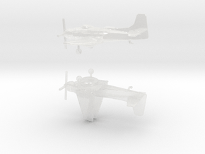 1/350 Scale AD-4W Skyraider in Clear Ultra Fine Detail Plastic