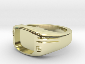 Better call Saul Ring replica pinky signet in 14k Gold Plated Brass: 6.75 / 53.375