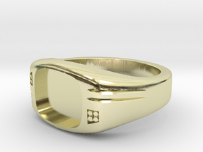 Better call Saul Ring replica pinky signet in 14K Yellow Gold: 6.75 / 53.375