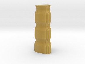 Ridges Vase 02 vase in Tan Fine Detail Plastic