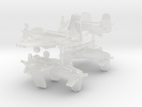 1/700 Scale A2D Skyshark x 4 in Clear Ultra Fine Detail Plastic