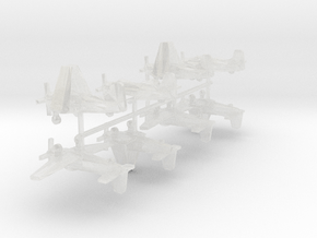 1/700 Scale AD4 Skyraider x 8 in Clear Ultra Fine Detail Plastic