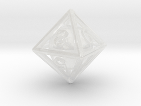 Ball In Cage D8 in Clear Ultra Fine Detail Plastic: Small