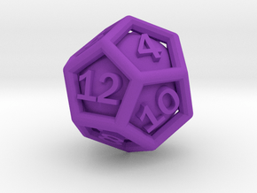 Ball In Cage D12 in Purple Smooth Versatile Plastic: Small
