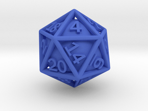 Ball In Cage D20 in Blue Smooth Versatile Plastic: Small