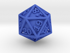 Ball In Cage D20 (spindown) in Blue Smooth Versatile Plastic: Small